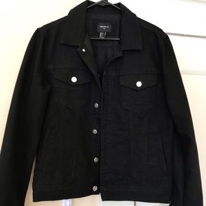 Black denim jacket